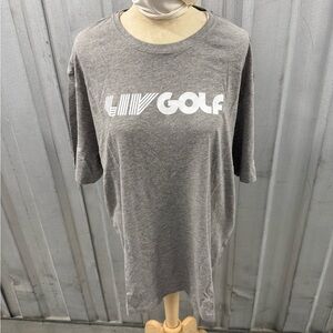 New! Unisex LIV Golf Gray T-Shirt